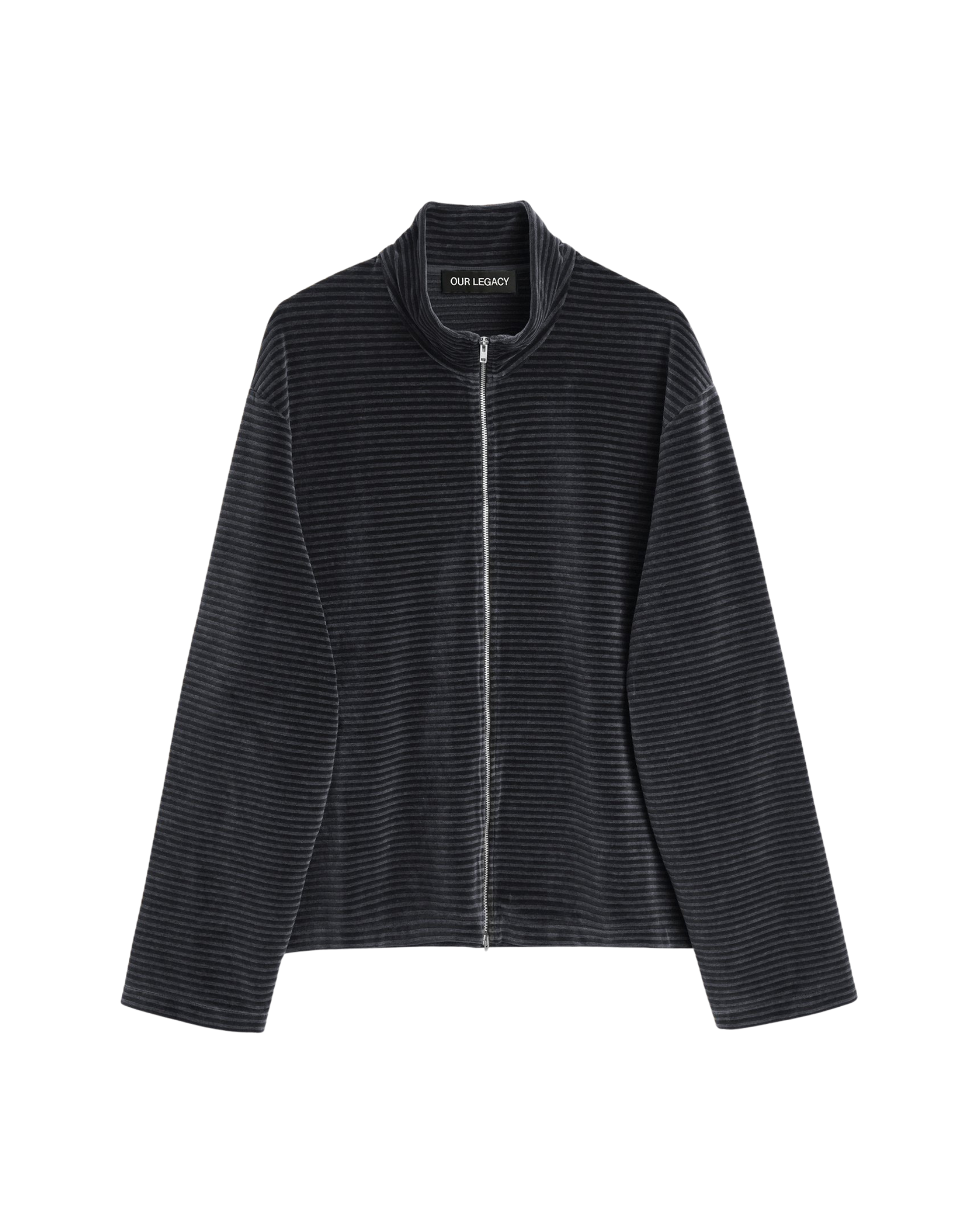 Our Legacy Phantom Stripe Shrunken Velour Zip Jacket