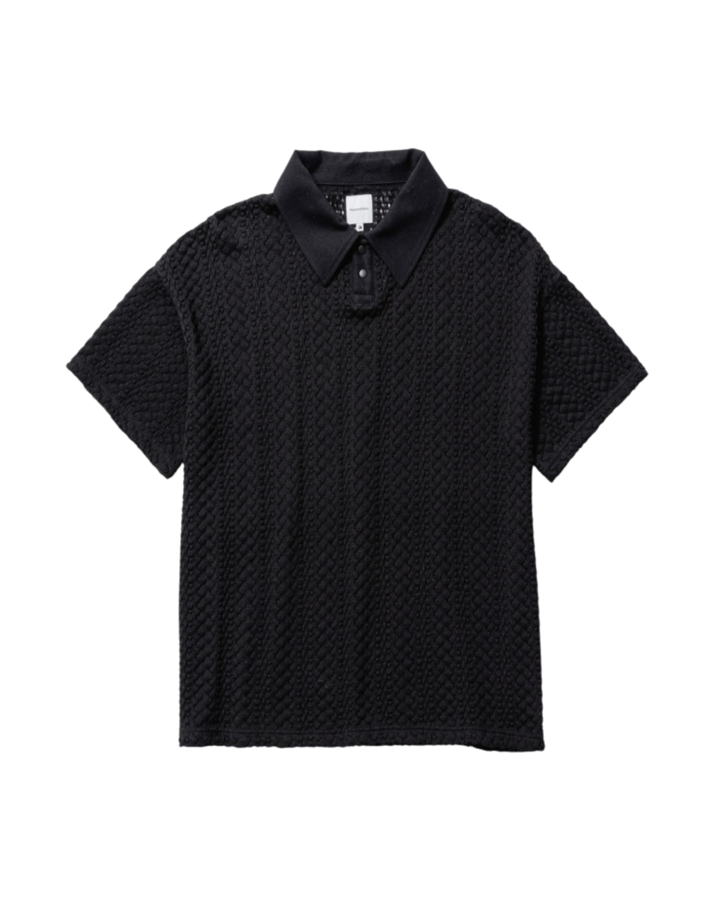 Balfous Textured-Knit Lace Cotton Polo Shirt