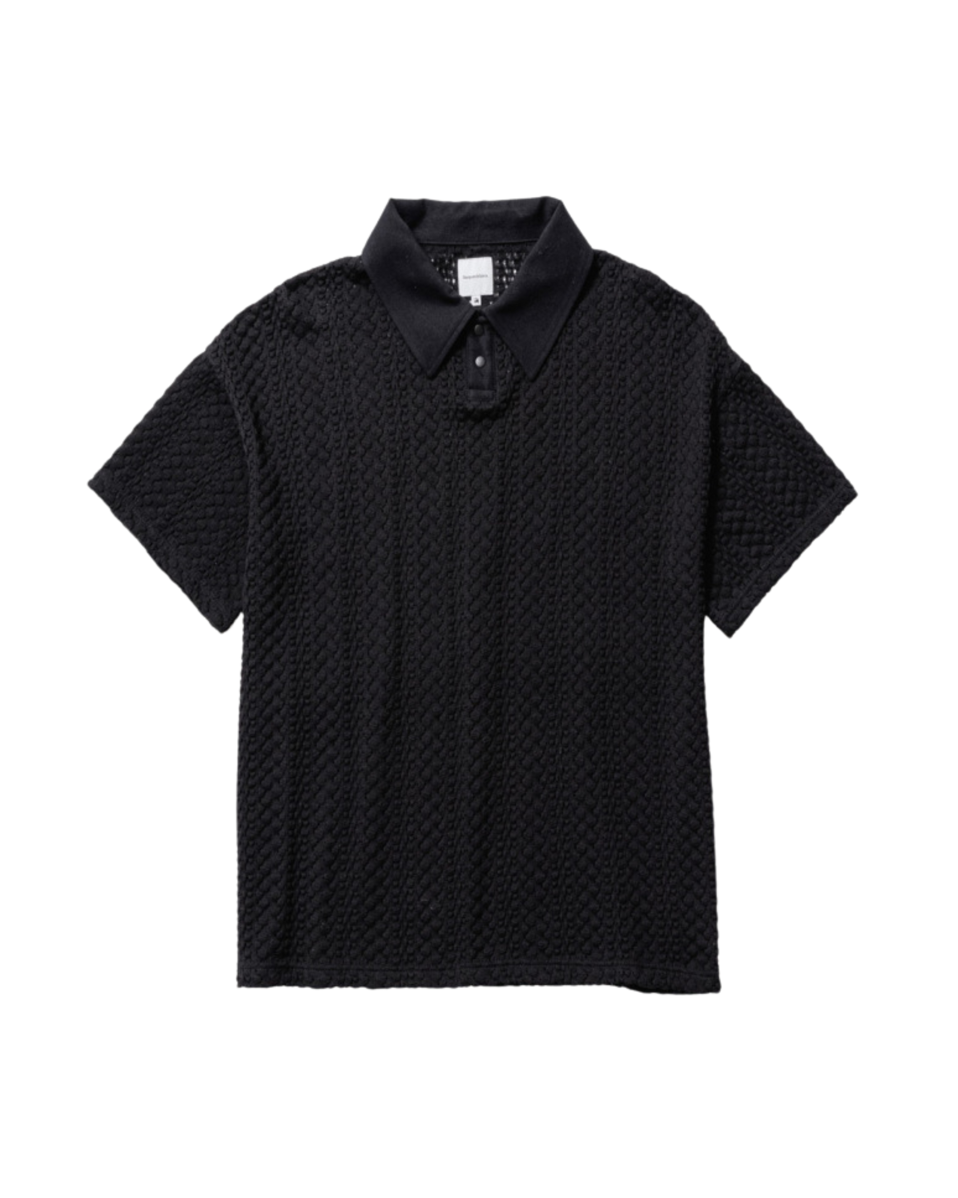 Balfous Textured-Knit Lace Cotton Polo Shirt