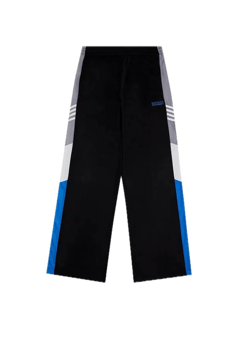 Martine Rose SS24 Wide Leg Flare Black/Grey/Blue Paneled Trackpant